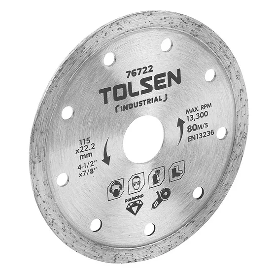 Disco Corte Diamantado Continuo 7'' Industrial Tolsen 76725
