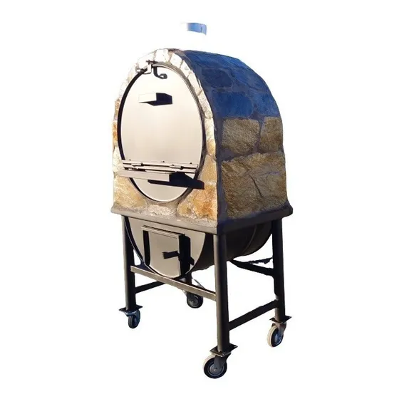 Horno Media Luna 100 Litros A Leña Revestimiento Piedra Laja
