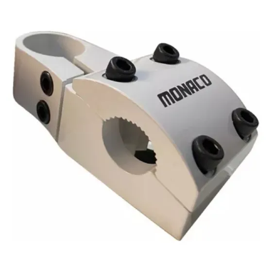 Mesa Suporte Guidão Monaco Cross Over Bicicleta Comprimento 70 Mm Branco