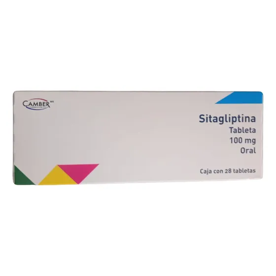 Sitagliptina 100 Mg Caja C/28 Tabletas