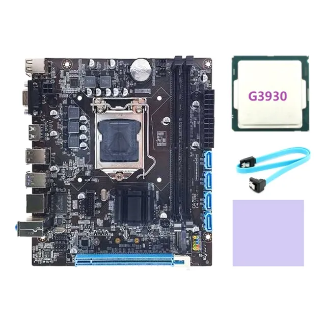 Placa Madre H110+memoria Ddr4+cpu G3930+cable Sata+panel Tér