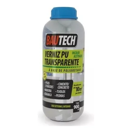 Verniz Pu Transparente Acetinado Piso Concreto Bautech 900ml