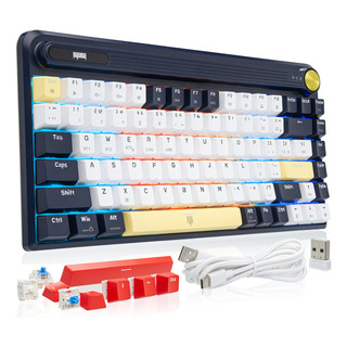 Teclado Tkl MecĂąnico Gamer Switch Blue Sem Fio 2.4ghz Bt Usb Teclado Tkl MecĂąnico Gamer Switch Blue Sem Fio 2.4ghz Bt Usb