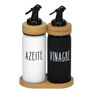 Galheteiro Azeite E Vinagre 220ml Base Bambu Doha Hauskraft Galheteiro Azeite E Vinagre 220ml Base Bambu Doha Hauskraft