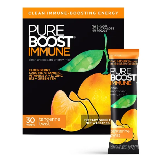 Mezcla De Bebidas Energéticas Pureboost Immune Con Saúco, 30