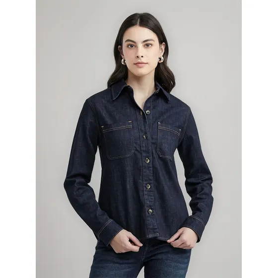 Camisa Mujer Denim Chevignon 419f000 Azul