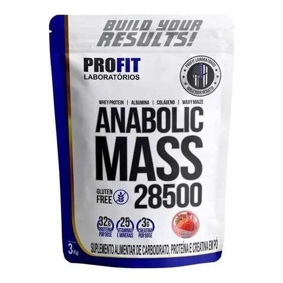 Hipercalórico Anabolic Mass 28500 3kg - Profit Labs