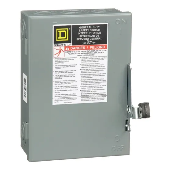 Interruptor De Seguridad Servicio General Square D 30a D321n