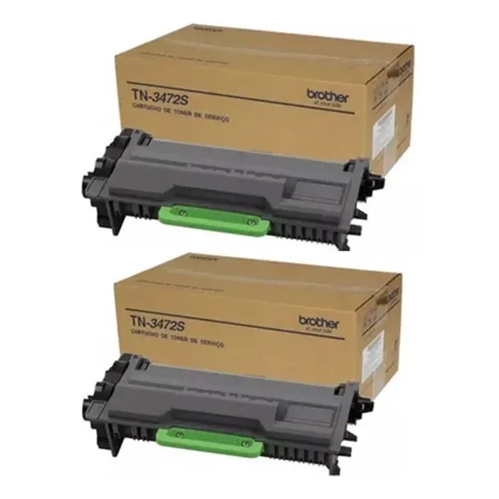 Kit 2x Cartucho Toner Original Para Brother Mfc-l6702 Tn3472 L5652 L5602 L6402 L6902 6202 Tn-3472 12k Dcp-l5652 L5902dw