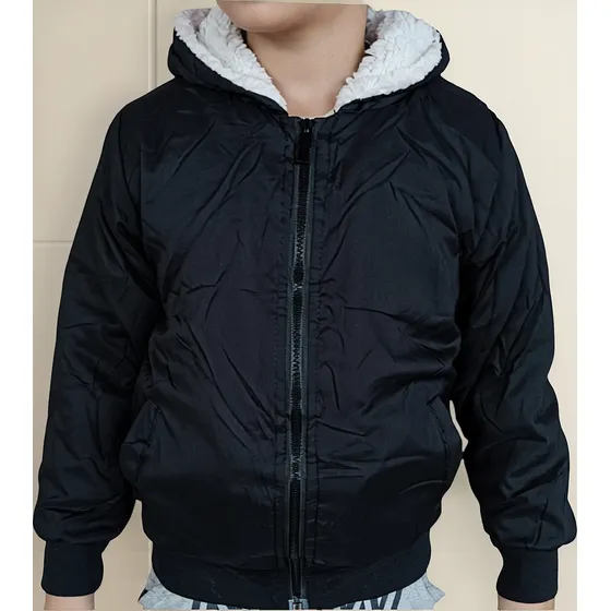Jaqueta Casaco Infantil Menino Peluciado Inverno Com Capuz