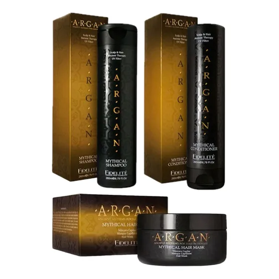 Máscara 1/4kg+ Shampoo Y Acondicionador 260ml Argan Fidelite