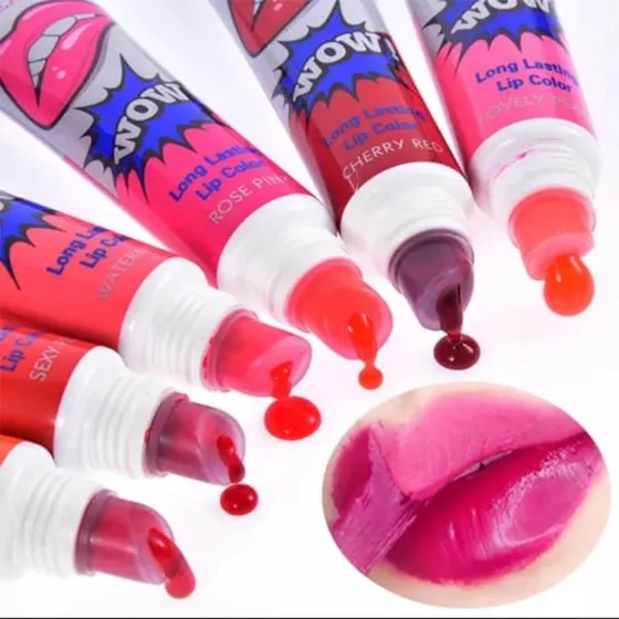 6 Wow! Tatoo Para Tus Labios Peel Off Larga Duracion Color 6 Colores