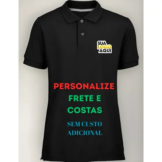Camisa Camiseta Polo Personalizada Empresa Logo Uniforme