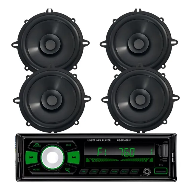 Rádio Roadstar Rs2724 24v + 4 Alto 5 Bomber 200w