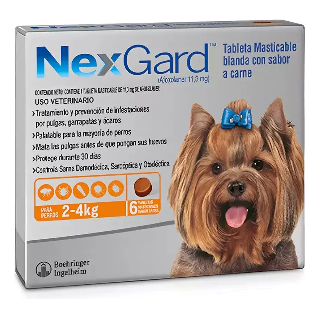 Nexgard 2-4kg Pastilla / Tableta Contra Pulgas Y Garrapatas