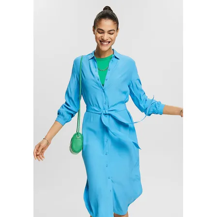 Vestido Camisero Con Cinturón Mujer Esprit 014ee1e309