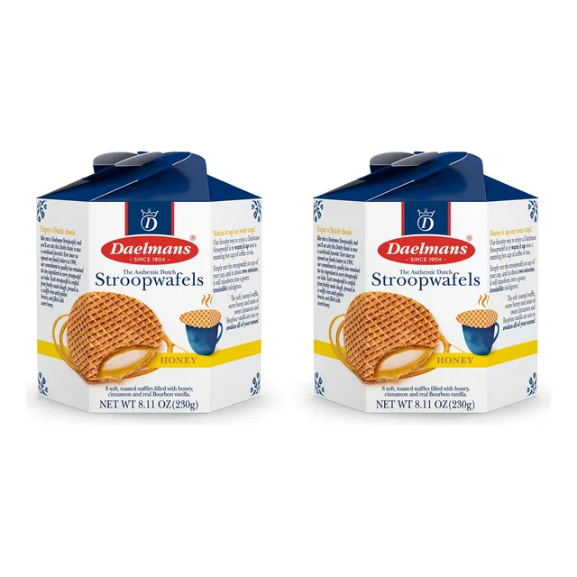 Stroopwafels Holandeses Tostados Suaves Con Miel 1 Caja 230