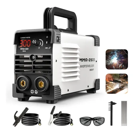Máquina Inversora Solda Portatil C/acessórios 110v 260a Branco 127v