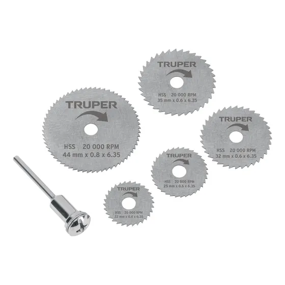 Juego De 5 Mini Discos Sierras Para Mototool Truper
