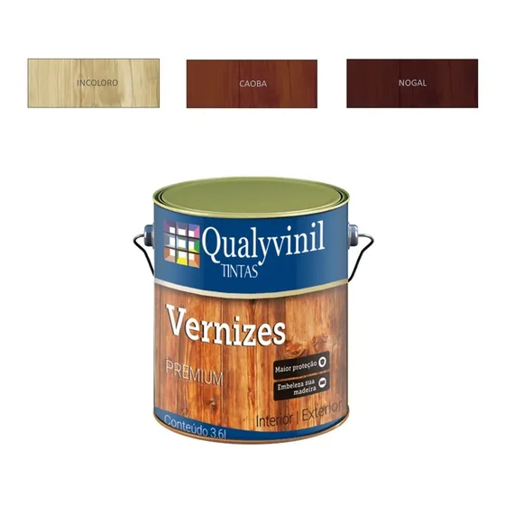 Barniz Premium Qualyvinil Para Madera 0.900 Lt 3 Tonos