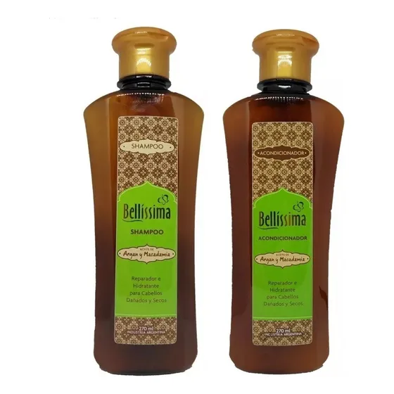 Kit Shampoo + Acondicionador Argan Y Macadamia Bellissima 
