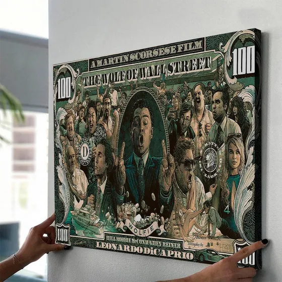 Quadro Canvas Premium 80x60cm Lobo De Wall Street 03