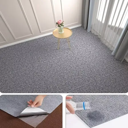 Alfombra Modular Autoadhesiva Antideslizante Gris Piso Hogar