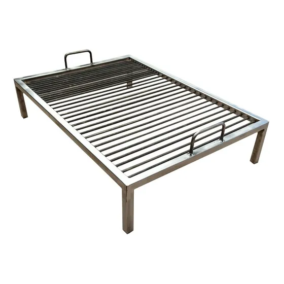 Parrilla Fija 70 X 50cm Varilla 8mm Fuego Sagrado Con Color Hierro