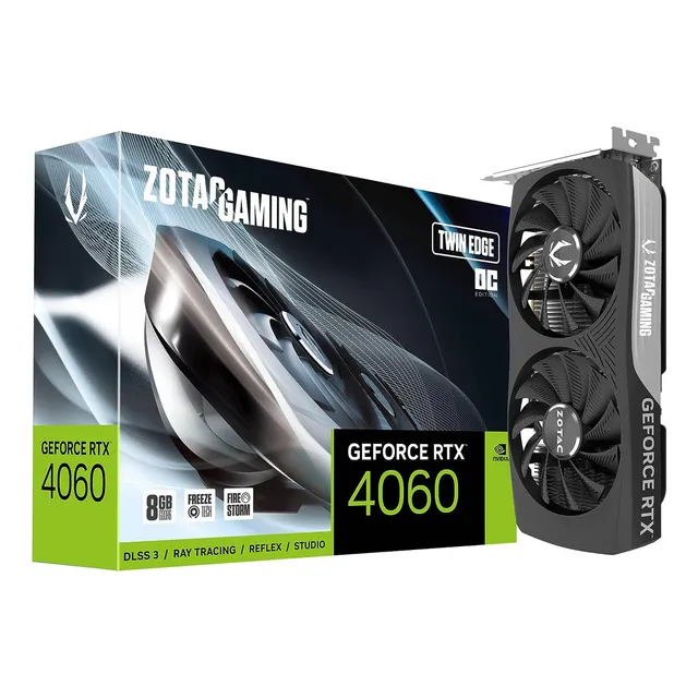 Zotac Gaming Geforce Rtx 4060 8gb Gddr6 128bits Twin Edge Oc