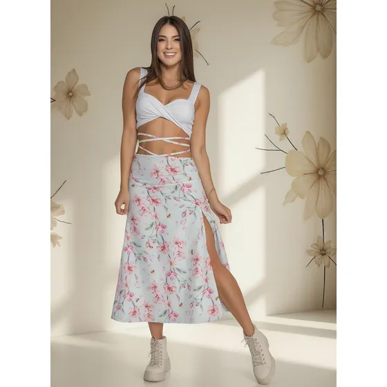 Falda Larga Mujer Estampado Atypical 16749