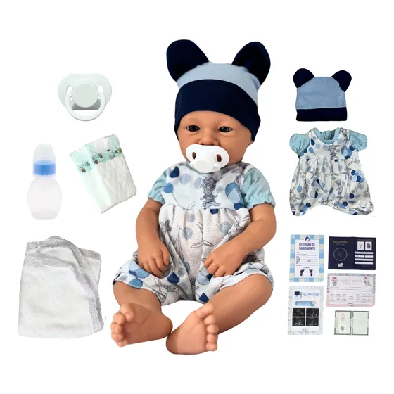 Boneco Bebê Reborn 100% Siliconado + Itens Pode Molhar