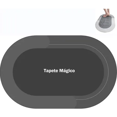 Kit 2 Tapetes Antiderrapante Magico Absorvente Banheiro