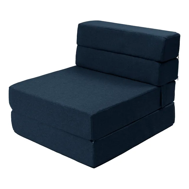 Sofa Cama Individual Cozy Plegable | Memory Foam Home Color Azul Marino