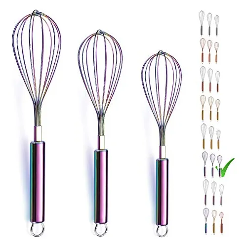 Rainbow Whisk, Paquete De 3, Acero Inoxidable, 8 10 12,...
