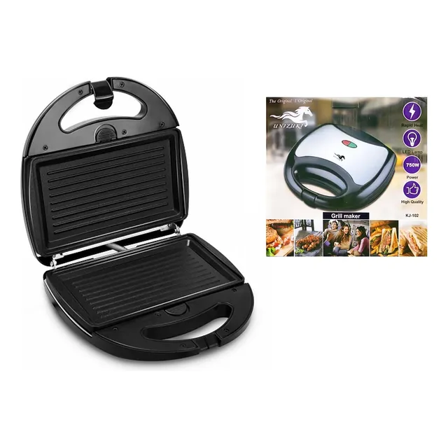 Sandwichera Eléctrica Panini Parrillera 750w 2 Sándwiches