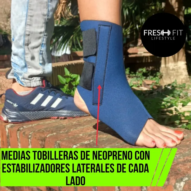Media Tobillera De Neopreno Con Estabilizadores Laterales