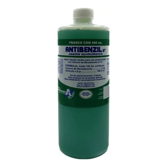 Jabón Quirurgico Antibenzil 500 Ml Desinfectante