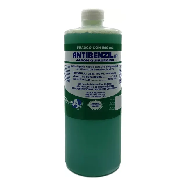 Jabón Quirurgico Antibenzil 500 Ml Desinfectante