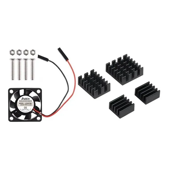 Kit Cooler + Dissipadores Anodizados Para Raspberry  Pi4