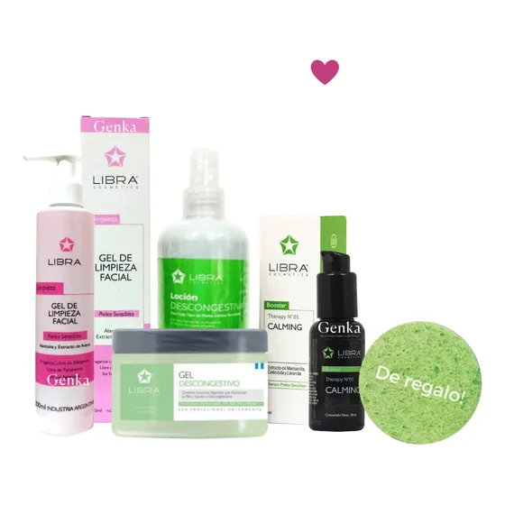 Kit Rutina Skincare Piel Sensible Rosacea Acne Psoria Libra