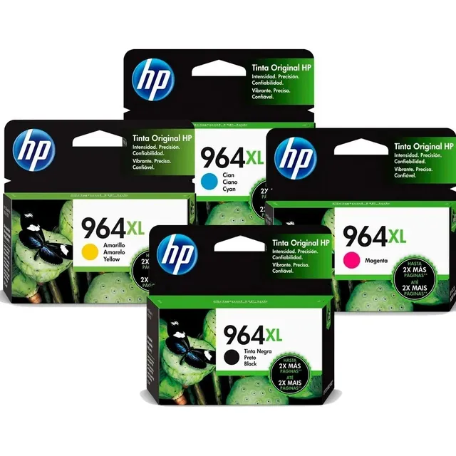 Pack De Tintas Hp 964xl Negro, 964 Cian, Magenta, Amarillo
