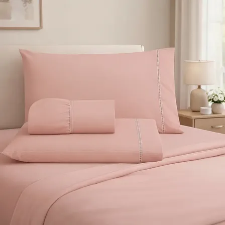 Jogo De Lencol Queen 400 Fios Ponto Palito Macio C/ Elástico