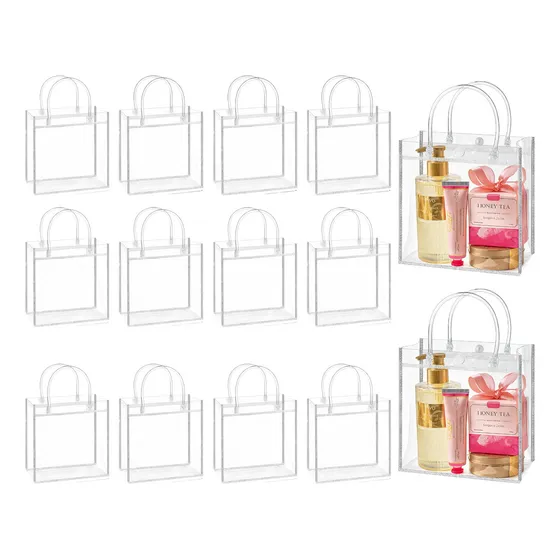 30 Unidades De Bolsas De Regalo Transparentes Pvc Resistentes - Ideal Para Presentar Souvenirs De Boda, Detalles De Cumpleaños Y Decoración Premium Para Eventos Especiales Y Grandes Celebraciones