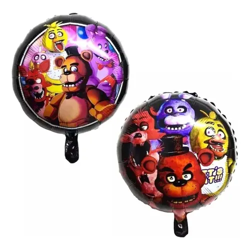 Pack Globos Five Nights At Freddy's 45cm  X 10 Unidades.