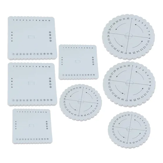 Mini Telar Trenzador De Cuerda Cuadrada Kumihimo Disk, 8 Uni