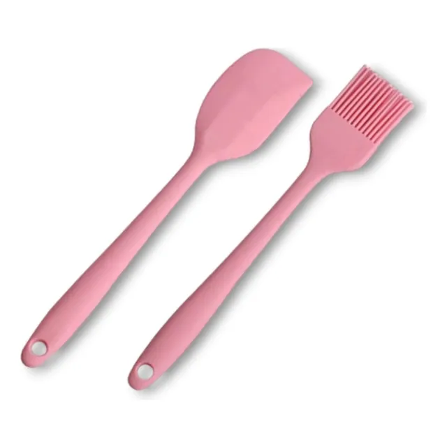 Espátula E Pincel Silicone Varias Cores 21 Cm