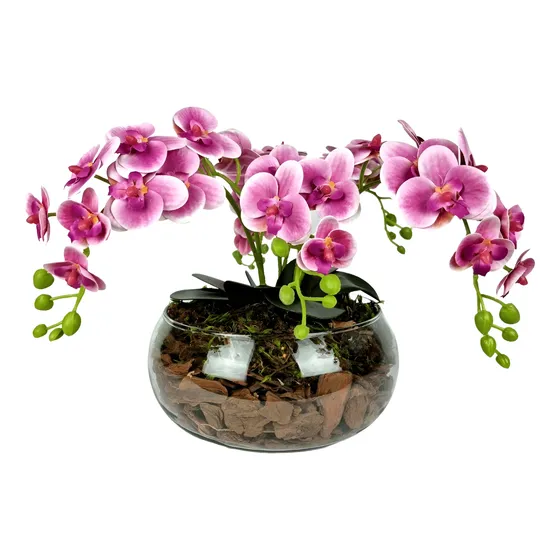 Arranjo Orquidea Flores Artificial Decorativa Centro De Mesa