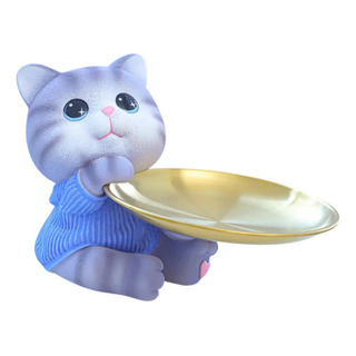 Mz Bandeja For Gatos/decoración De Estatua De Resina Mz Bandeja For Gatos/decoración De Estatua De Resina