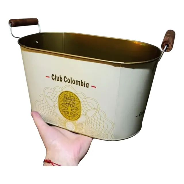 Balde Cubeta Redonda Hielera Tobo Cerveza Club Colombia  1a