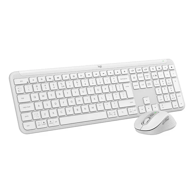 Kit Logitech Mk950 Signature Slim T/m Usb Bt Off White